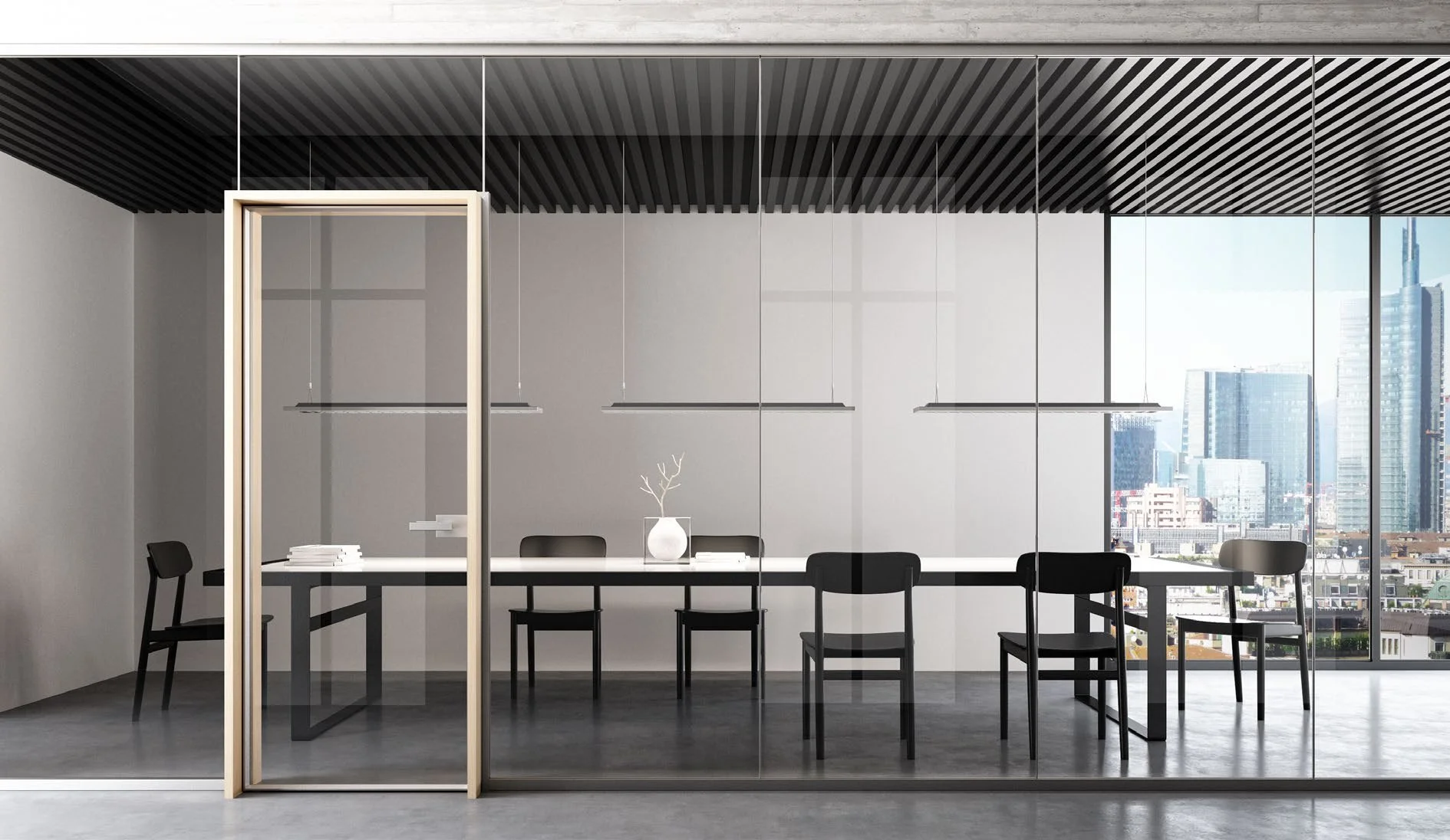 a.depeche/アデペシュ ESDER glass partition Room Dividing Glass Partitions — Divine Design Center